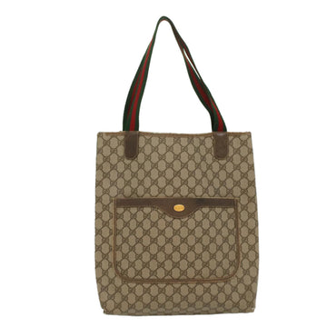 GUCCI GG Canvas Web Sherry Line Tote Bag Beige Red Green 39 02 003 ti1250
