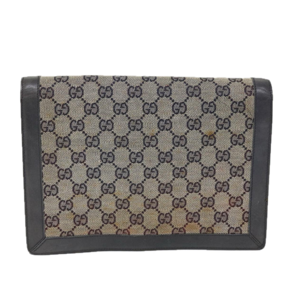 GUCCI GG Canvas Clutch Bag Navy ti1286