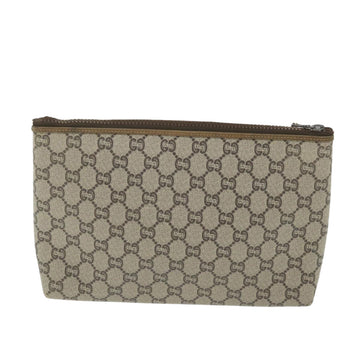 GUCCI GG Plus Supreme Clutch Bag PVC Leather Beige ti1352
