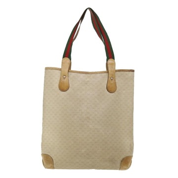GUCCI Micro GG Canvas Web Sherry Line Tote Bag Beige Red 29040223 ti672