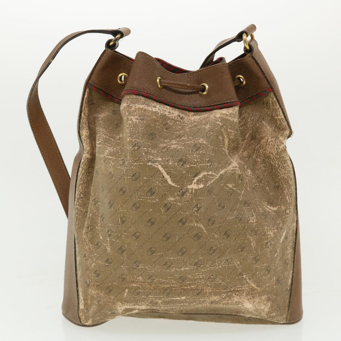 GUCCI Shoulder Bag PVC Leather 2Set Beige ti780