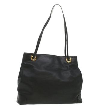 GUCCI Shoulder Bag Leather Black ti935
