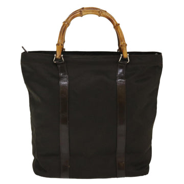 GUCCI Bamboo Tote Bag Canvas Brown 000 2855 0508 5 ti979