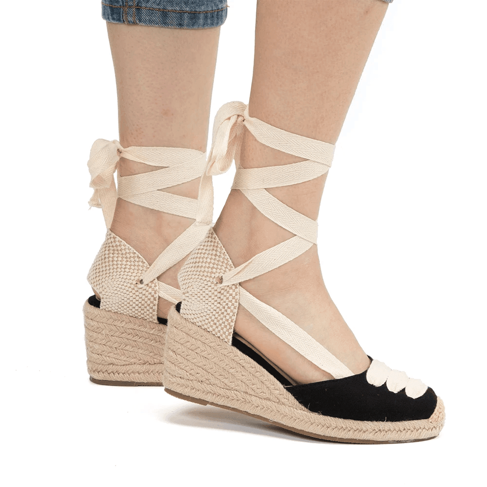 Makersluxe Shoes Albertina Women's Espadrille Wedges Sandals