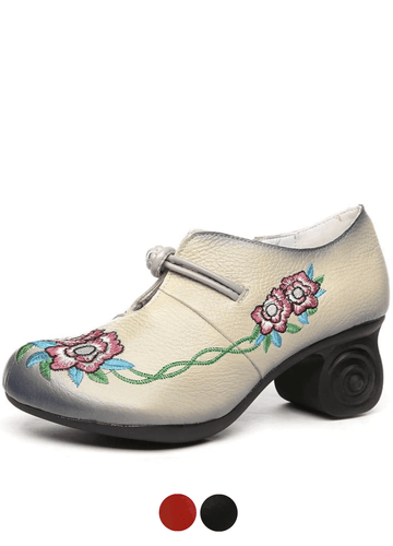 Makersluxe Shoes Aleida Women's Embroidery Pumps Shoes