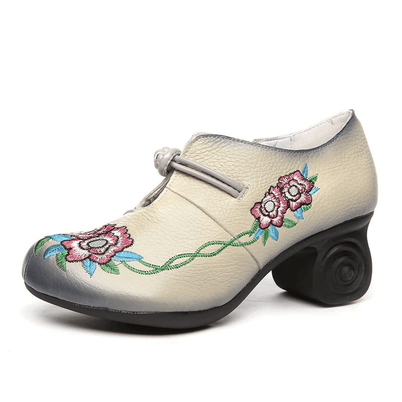 Makersluxe Shoes Aleida Women's Embroidery Pumps Shoes