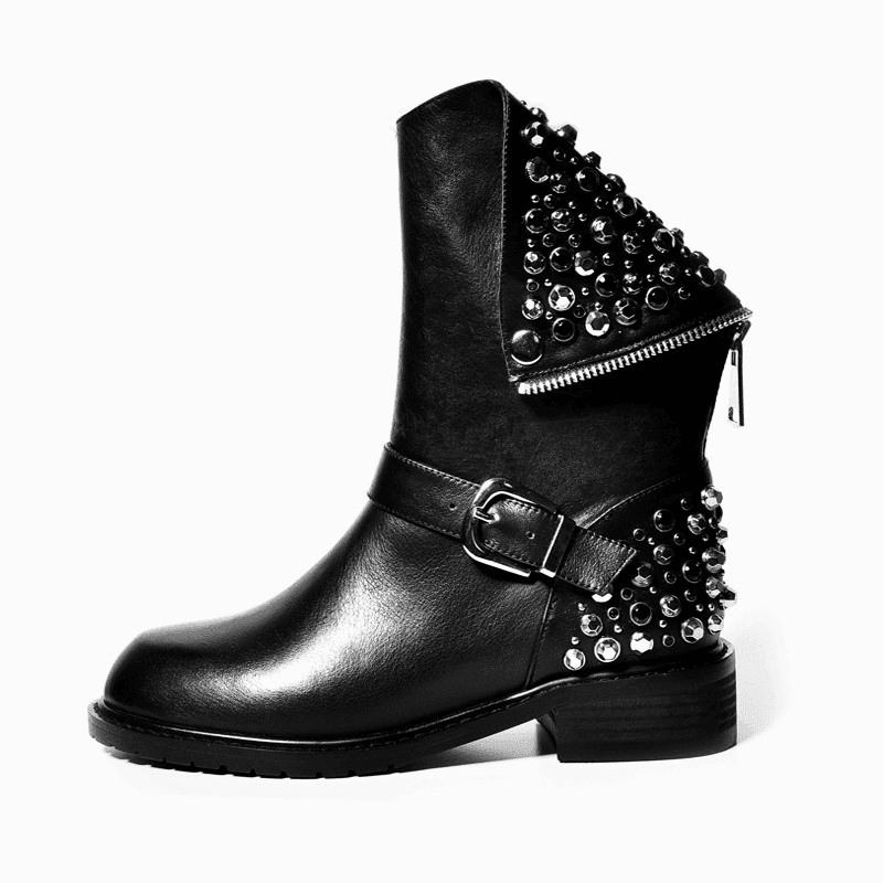 Makersluxe Shoes Alexa Women's Rivet Boots