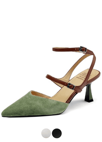 Makersluxe Shoes Antonia Women's Leather Slingbacks Sandals
