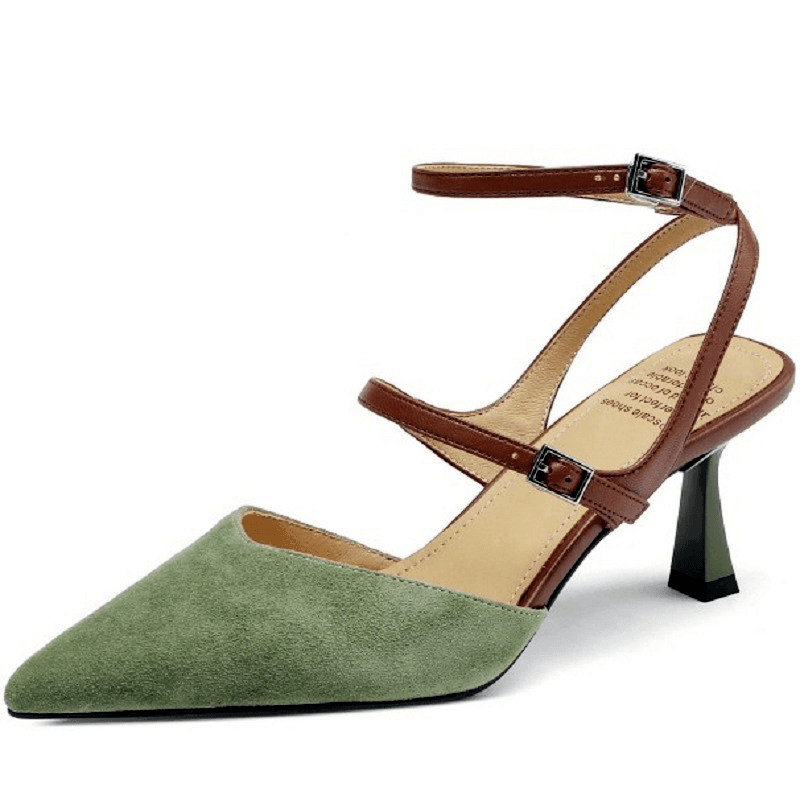 Makersluxe Shoes Antonia Women's Leather Slingbacks Sandals