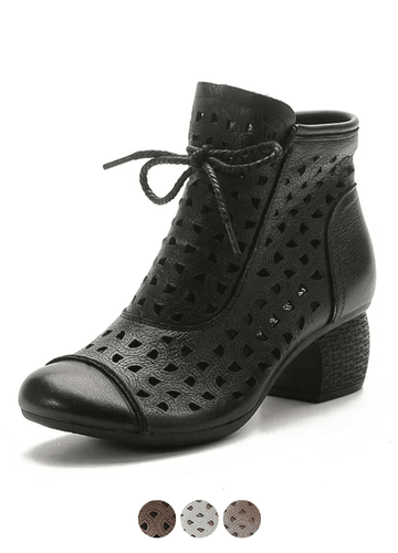 Makersluxe Shoes Barbara Women's Summer Side Zip Ankle Boots