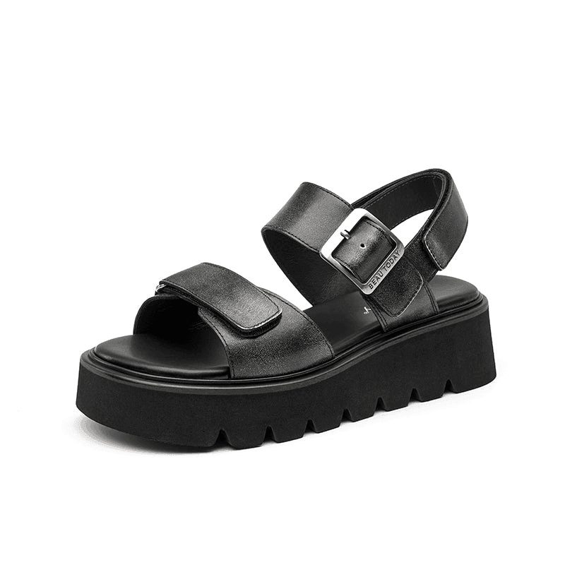 Makersluxe Shoes Berta Women's Leather Flats Sandals