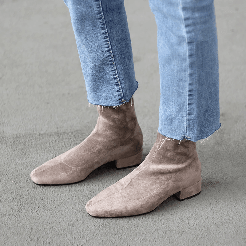 Makersluxe Shoes Bevin Women's Velvet Stretch Boots