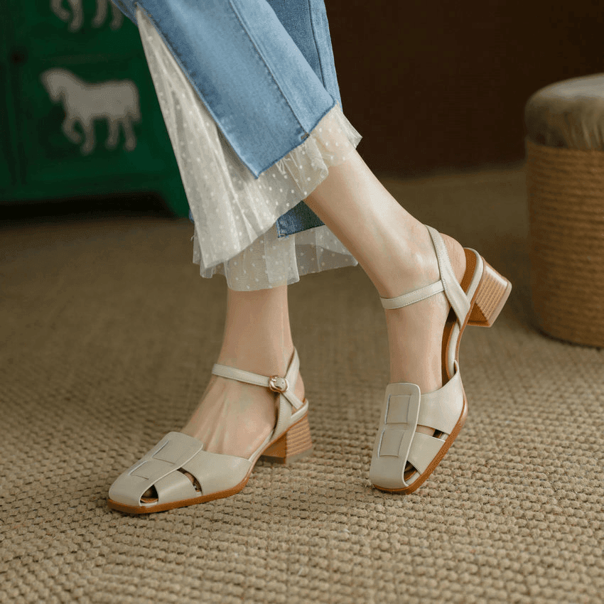 Makersluxe Shoes Bilma Women's Genuine Leather Casual Sandal