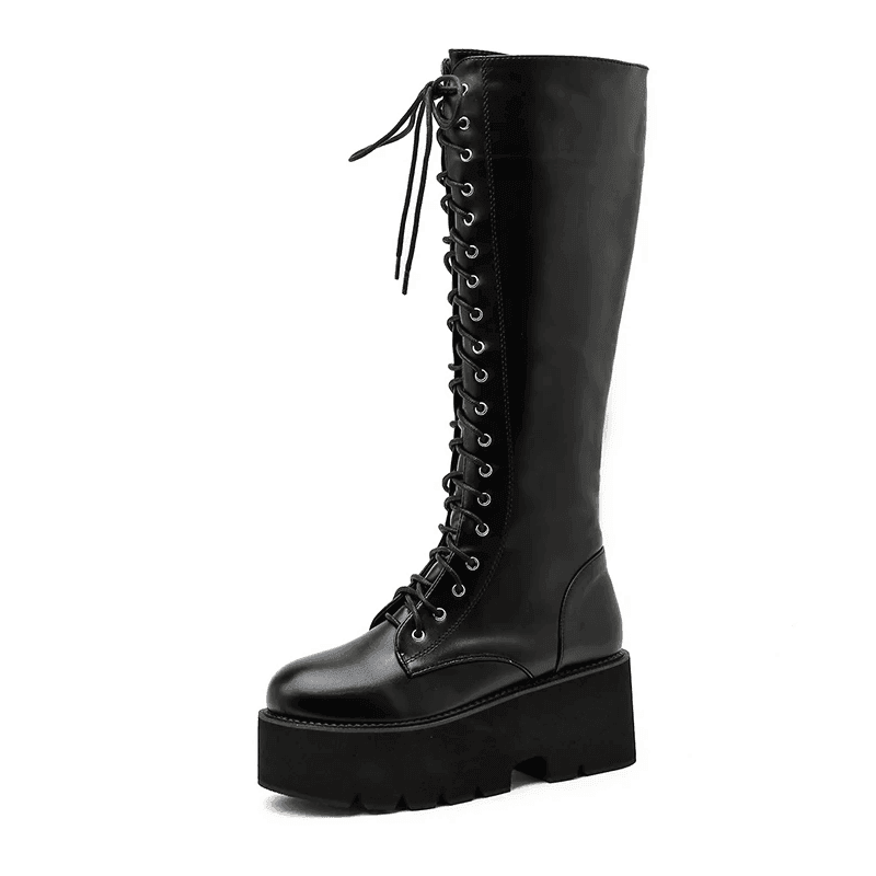 Makersluxe Shoes Camila Women's Long Lace Up Boots