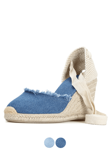Makersluxe Shoes Carmen Women's Espadrilles Ankle Strap Wedges