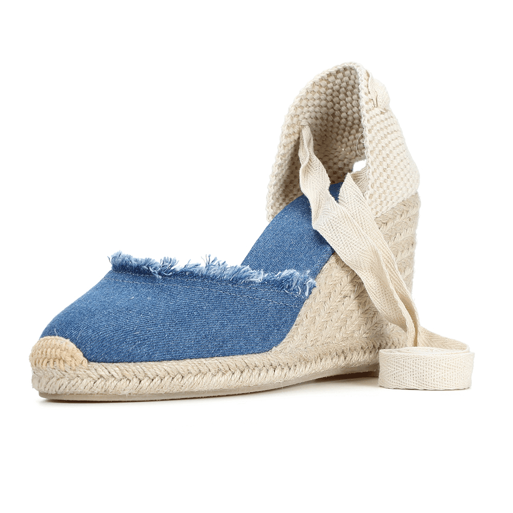 Makersluxe Shoes Carmen Women's Espadrilles Ankle Strap Wedges