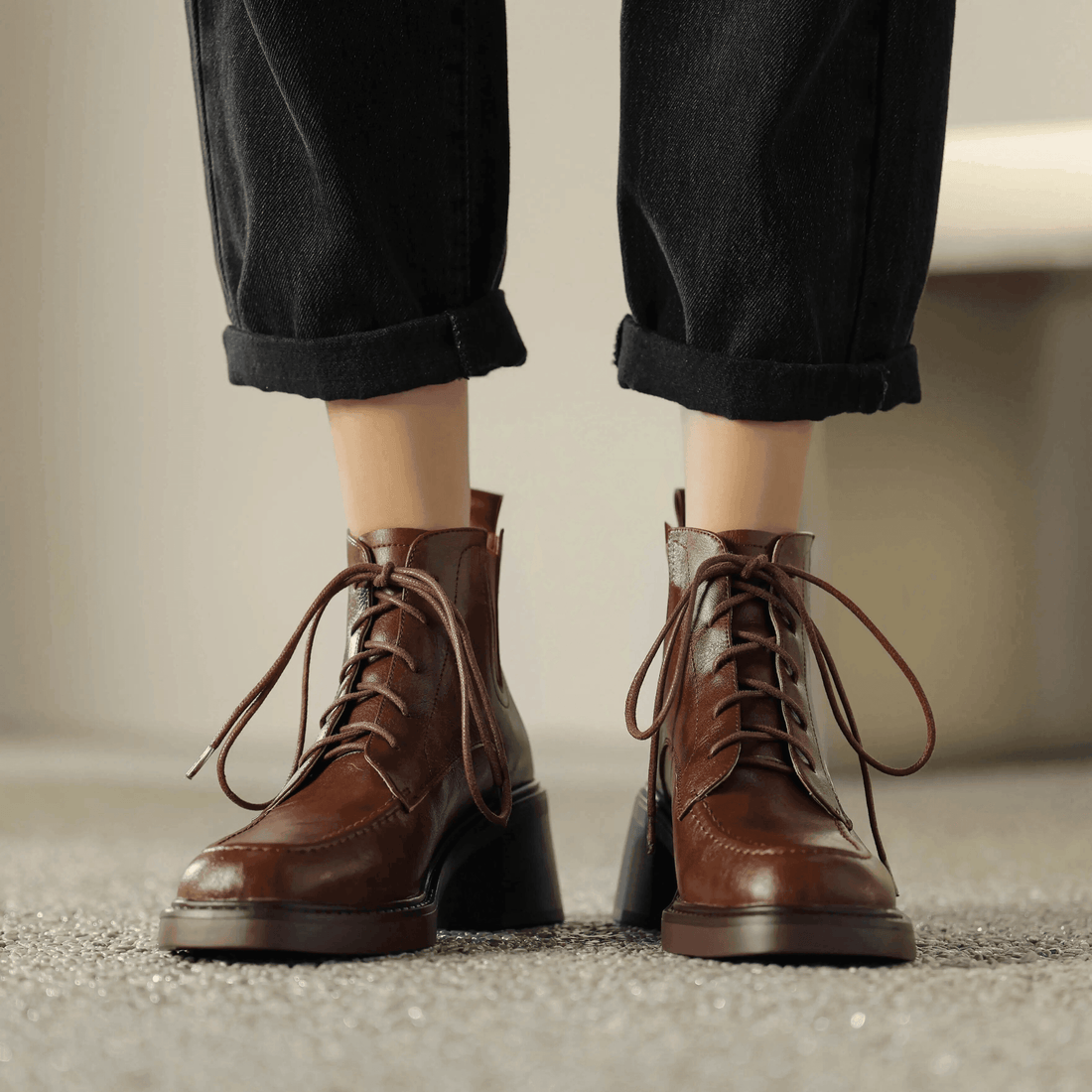 Makersluxe Shoes Celia Women's Western Leather Boots