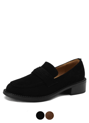 Makersluxe Shoes Cornelia Women's Med Heels Leather Loafer
