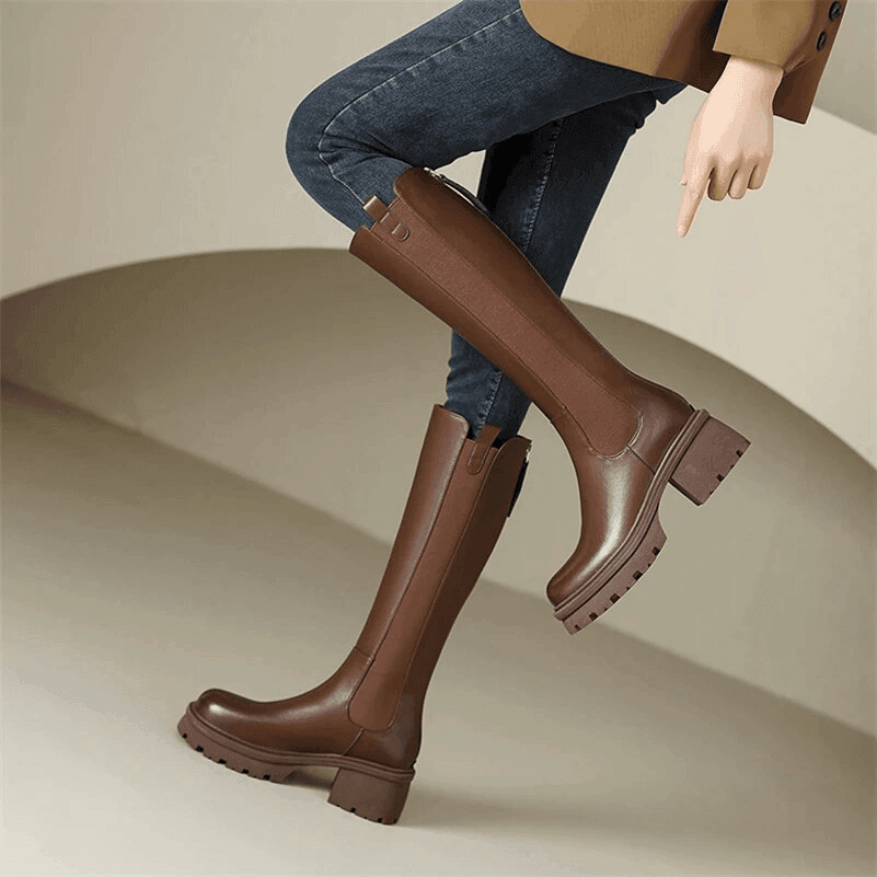 Makersluxe Shoes Cristel Women's Chelsea Long Autumn Boots