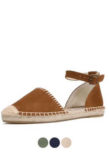 Makersluxe Shoes Elda Women's Ankle Strap Espadrilles Summer Sandals