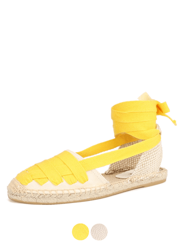 Makersluxe Shoes Estela Women's Ankle Strap Flat Espadrilles