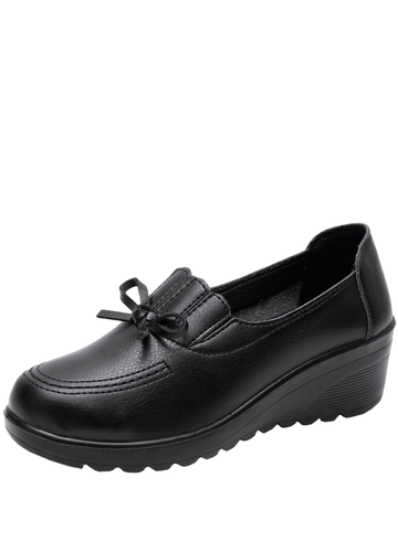 Makersluxe Shoes Fatima Women's Comfortable Wedge Heel Loafers