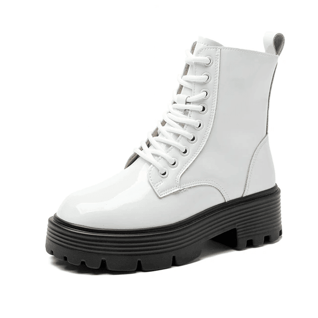 Makersluxe Shoes Frager Women's Leather Patent Boots