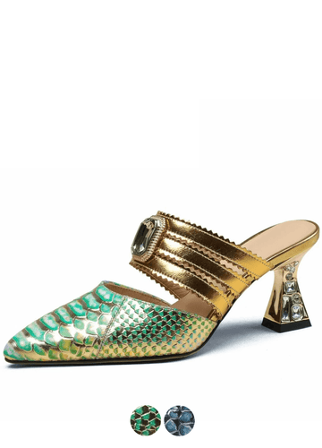 Makersluxe Shoes Francys Women's High Heel Dress Mules