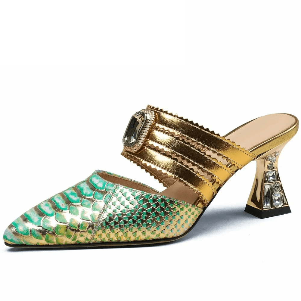 Makersluxe Shoes Francys Women's High Heel Dress Mules