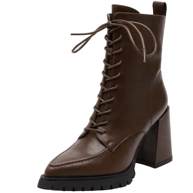 Makersluxe Shoes Genesis Women's Thick High Heels Ankle Boots
