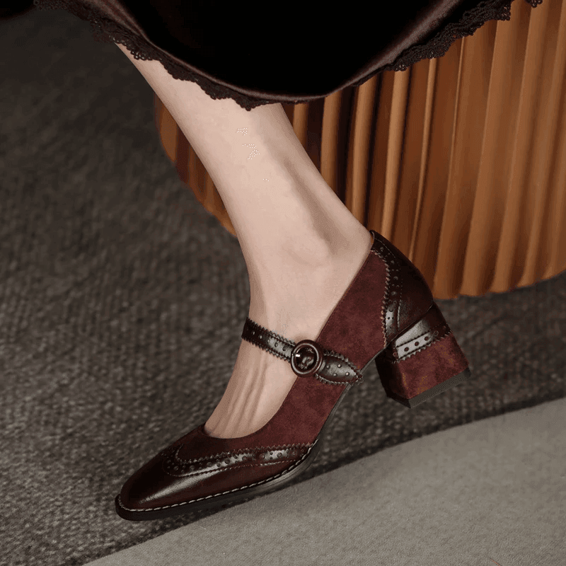 Makersluxe Shoes Jenny Women Leather Pumps