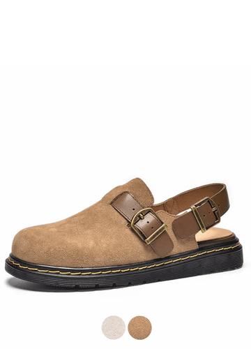 Makersluxe Shoes Julia Women's Strap Buckle Leather Sandals