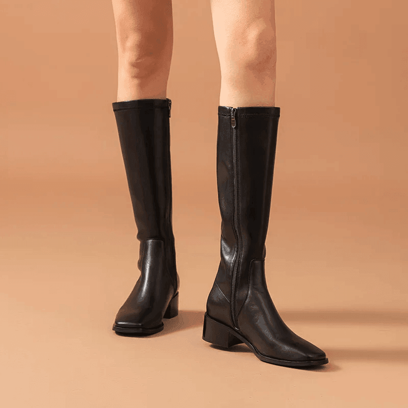 Makersluxe Shoes Kumail Women's Leather Knee High Boots