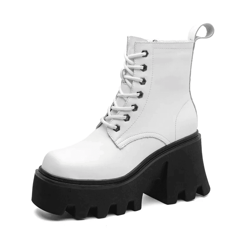 Makersluxe Shoes Leiba Women's Platform Square Toe Boots