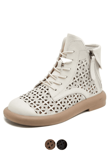 Makersluxe Shoes Libia Women's Breathable Flat Ankle Boots