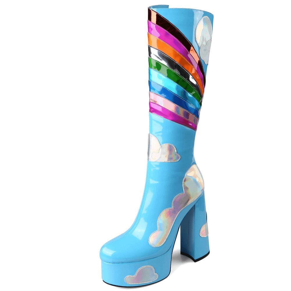 Makersluxe Shoes Lilia Women's Platform Knee High Boots