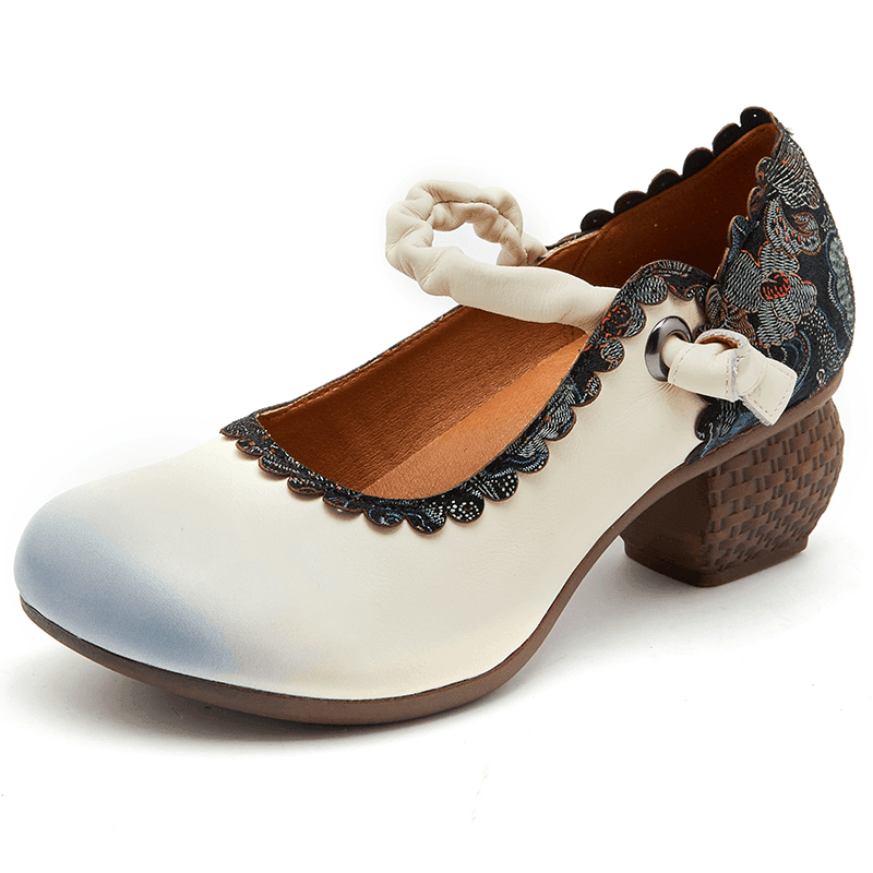 Makersluxe Shoes Lina Women's Spring Flower Pumps Shoes