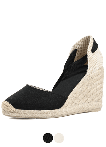 Makersluxe Shoes Lina Women's Wedge Lace-Up Sandals