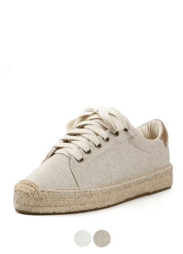 Makersluxe Shoes Loreana Women's Platform Hemp Espadrilles
