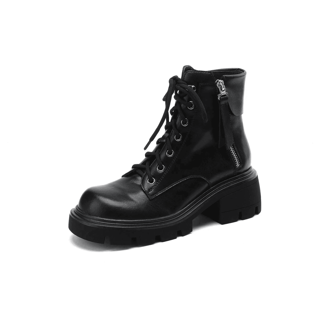Makersluxe Shoes Macri Women's Lace-Up Fall Round Toe Boots