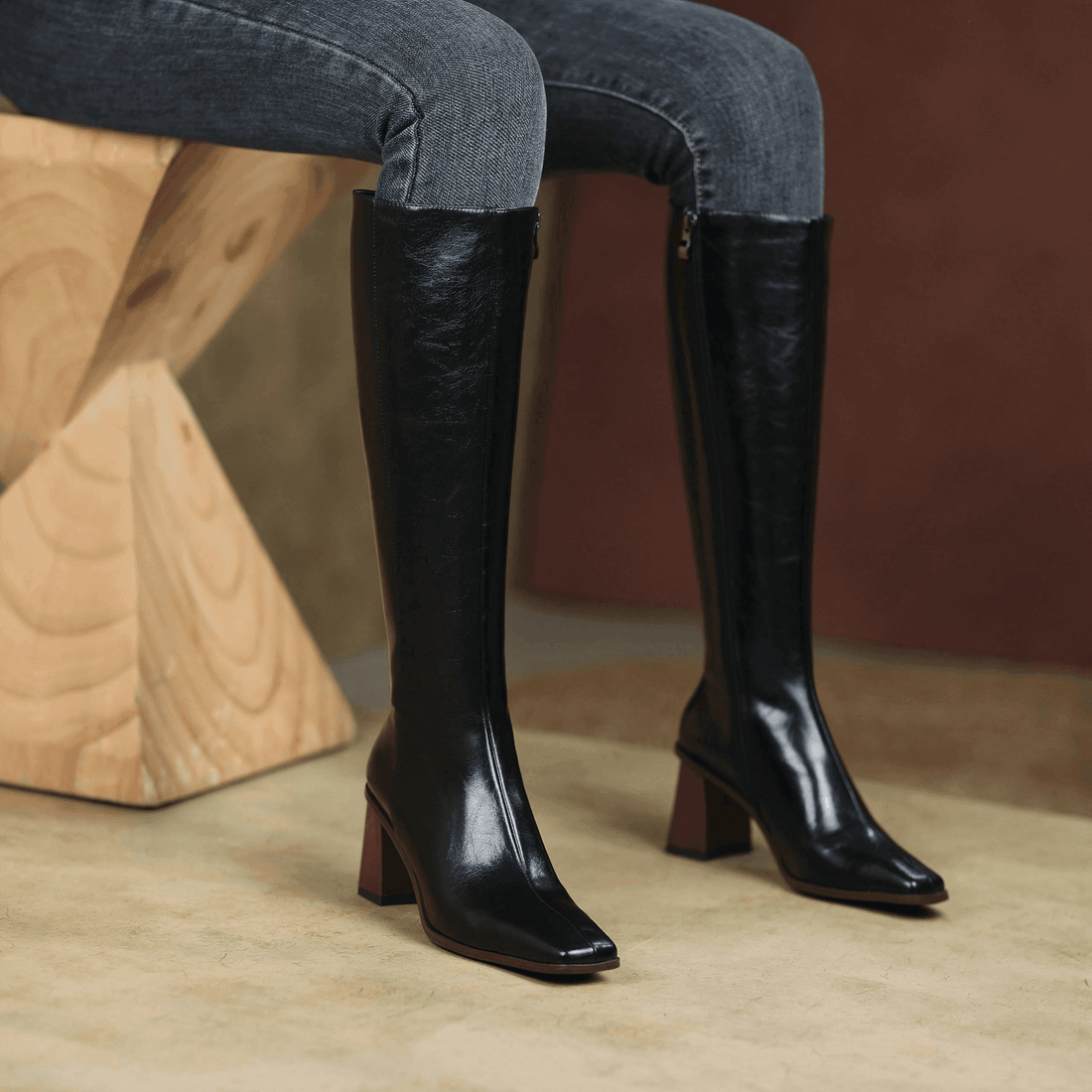 Makersluxe Shoes Macry Women's Knee High Boots