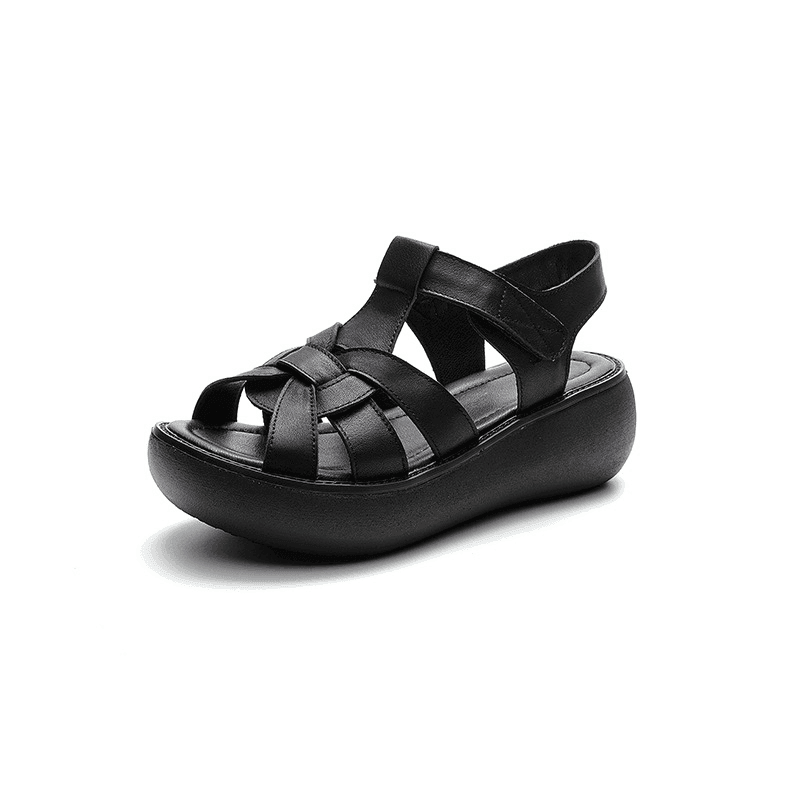 Makersluxe Shoes Macry Women's Peep Toe Wedges Sandals