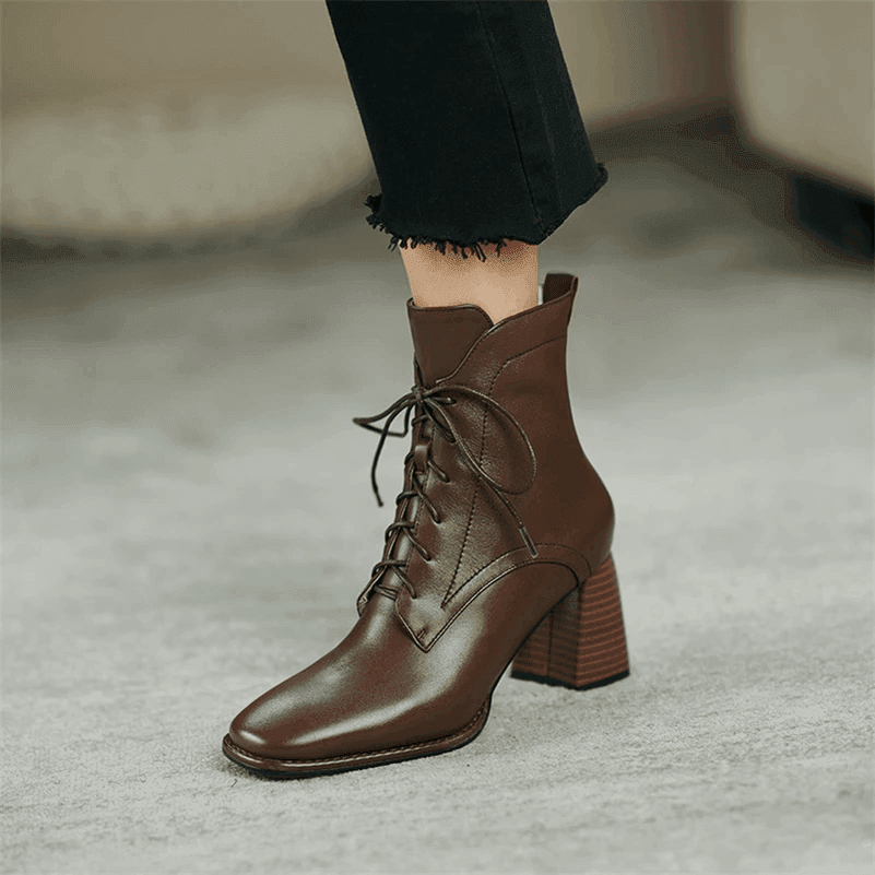 Makersluxe Shoes Magnolia Women's Leather Ankle Boots