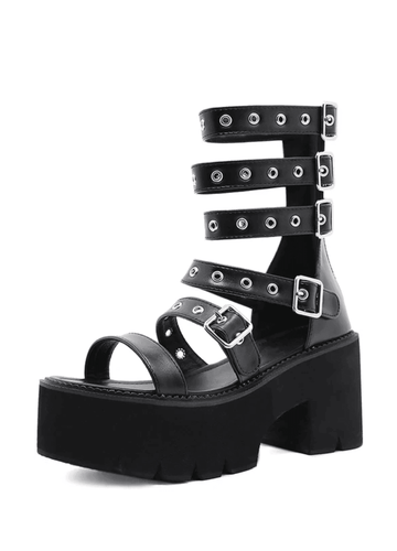 Makersluxe Shoes Maitte Women's Gothic Style Platform Sandal