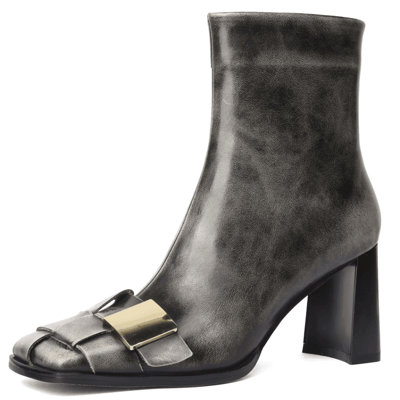 Makersluxe Shoes Margi Women's Side Zipper Leather Boots
