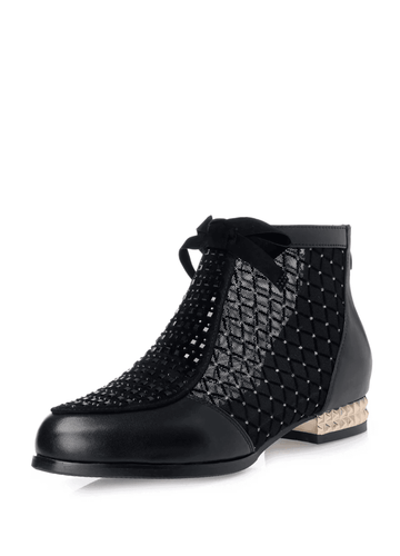 Makersluxe Shoes Melina Women's Hollow Mesh Ankle Boots