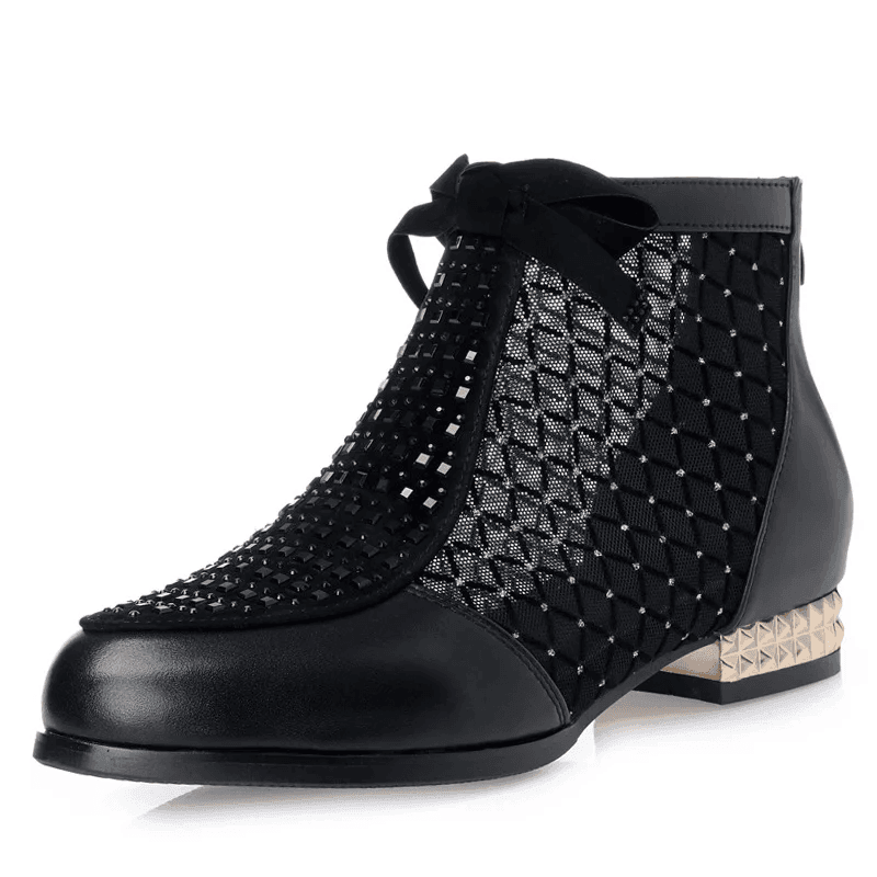 Makersluxe Shoes Melina Women's Hollow Mesh Ankle Boots