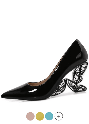 Makersluxe Shoes Michely Women's Sculpted Heel Dress Pumps