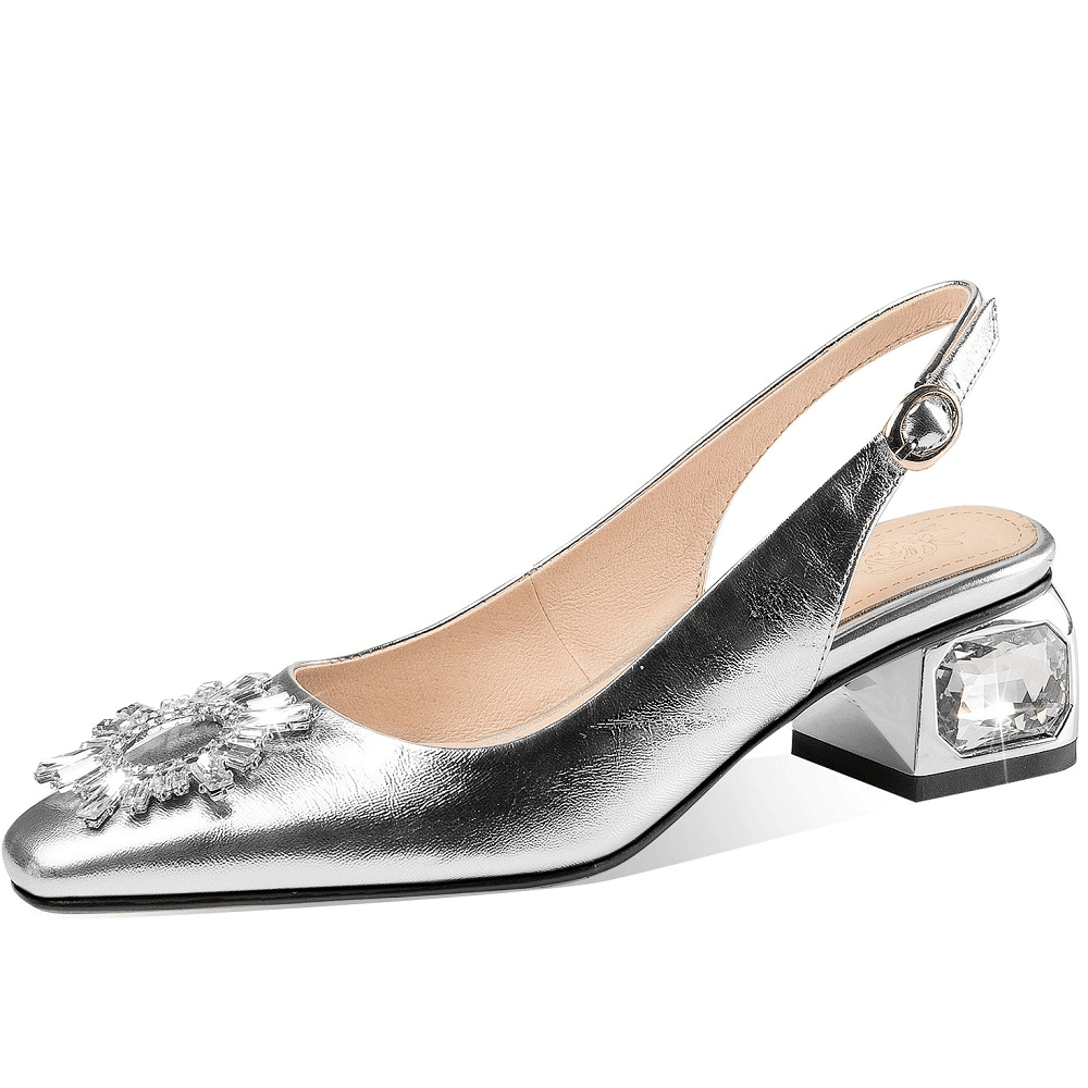 Makersluxe Shoes Mirtha Women's Fashion Square Toe Pumps