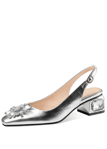 Makersluxe Shoes Mirtha Women's Fashion Square Toe Pumps